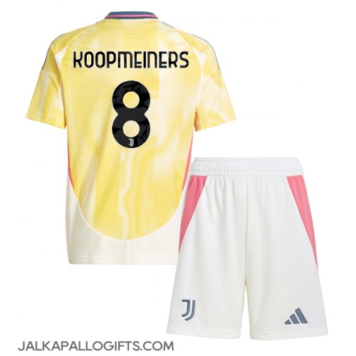 Juventus Teun Koopmeiners #8 Vieras Peliasu Lasten 2024-25 Lyhythihainen (+ Lyhyet housut)